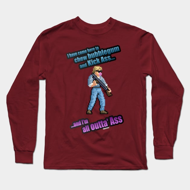 All Outta Ass Long Sleeve T-Shirt by AlterAspect